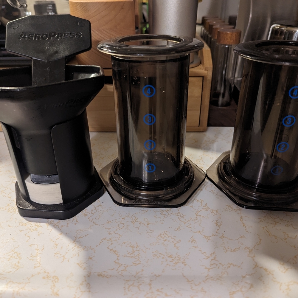 Aeropress with spare parts